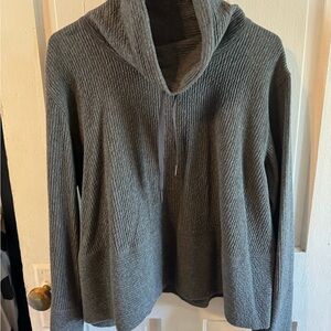 Lululemon long sleeve, oversized neck with draw string